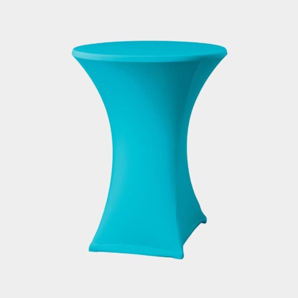 z1 Begoodtex Flame Retardant Spandex Table Cover for Round Cocktail Bar