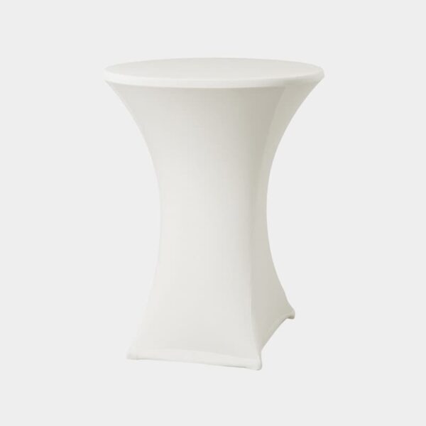 z6 Begoodtex Flame Retardant Spandex Table Cover for Round Cocktail Bar