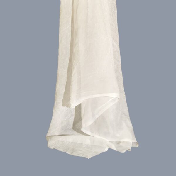 Inherent-Flame-Retardant-Begoodtex-03510 Permanent Flame Retardant Embossing Fabric for Curtains in White, 300cm Width