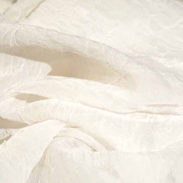 Inherent-Flame-Retardant-Begoodtex-03519-1 Permanent Flame Retardant Embossing Fabric for Curtains in White, 300cm Width