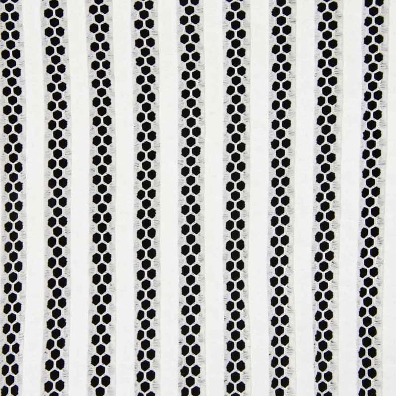 Inherent-Flame-Retardant-Begoodtex-03807 Permanent Flame Retardant Mesh Fabric in Off-White and Blind Projects for OEM Production | 290 g/m² | 150 cm | BS 5867 Type C