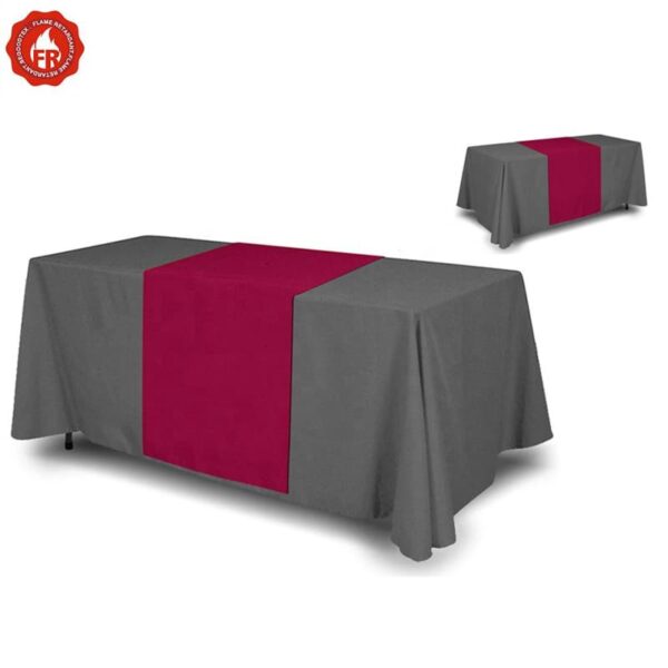 Main-03 Begoodtex Flame Retardant Table Runner For Event Banquet Wedding Hotel