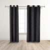 Flame-Retardant-Begoodtex-5 Permanent Flame Resistant Blackout Curtains Drape for Living Room, 6 Silver Grommet