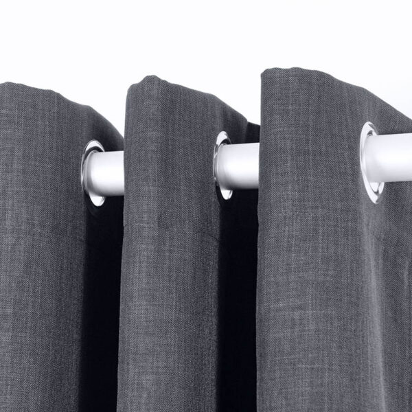 Flame-Retardant-Begoodtex00038-1 Permanent Flame Resistant Blackout Curtains Drape for Living Room, 6 Silver Grommet