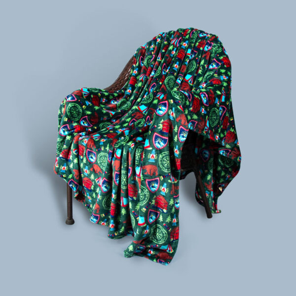 Flame-Retardant-Begoodtex-00953 Begoodtex Flame Retardant Printed Blanket, Soft and Warm Plush for Bedroom, Living Room
