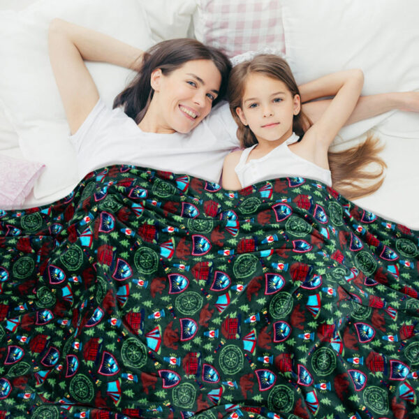 Flame-Retardant-Begoodtex-B5 Begoodtex Flame Retardant Printed Blanket, Soft and Warm Plush for Bedroom, Living Room