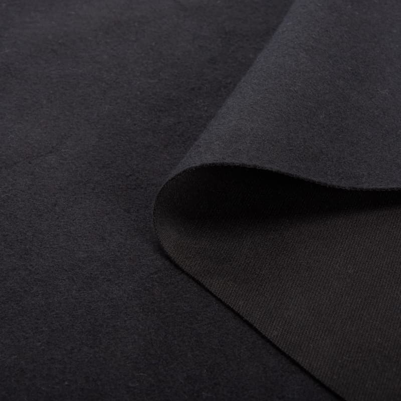 Begoodtex - Tissu ignifugé - 04865 Tissu polyester noir ignifugé simple face, occultant, pour usage scénique | 400 g/m² | 137 cm | EN 13773 Classe 1