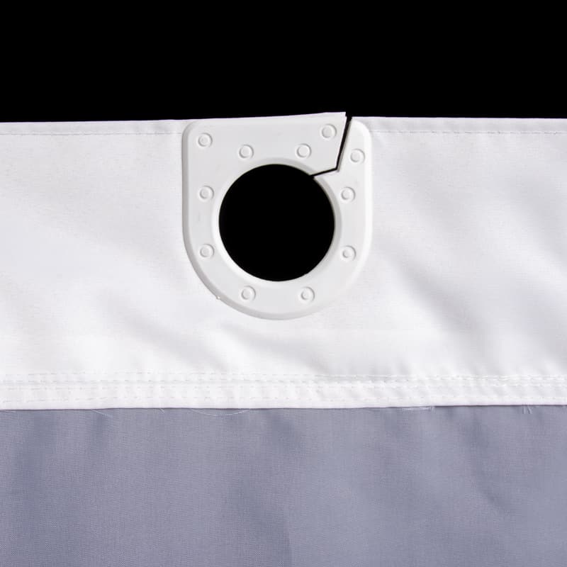 Tejido ignífugo Begoodtex 05005 Cortina de ducha impermeable e ignífuga de poliéster sin ganchos con 10 ojales incorporados | 69 × 45 pulgadas | BS 5867 Type C, ISO 4920