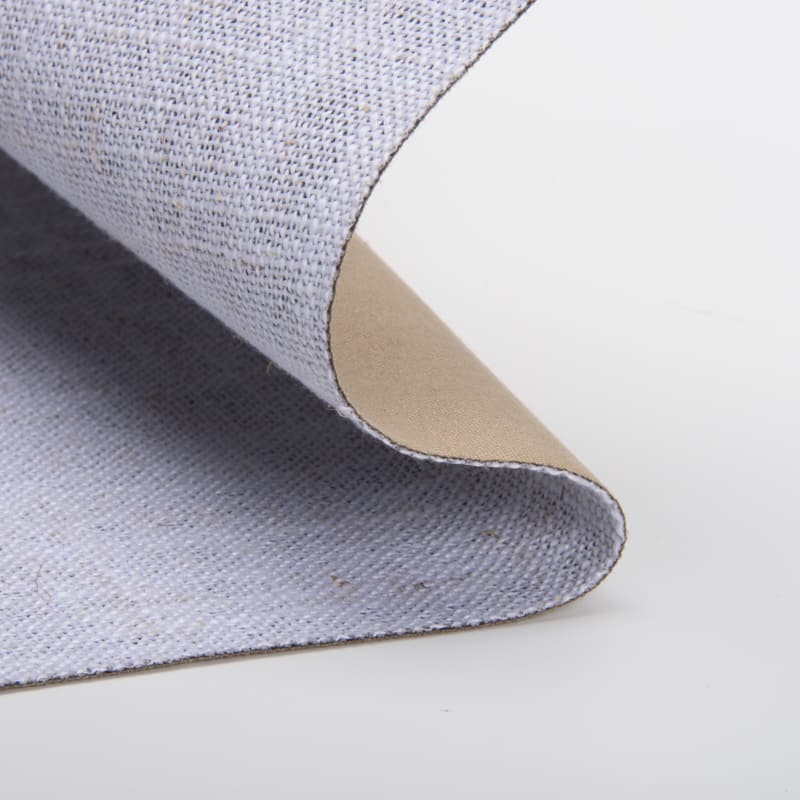 Begoodtex-Flammhemmendes Gewebe-05486 Schwer entflammbar, blickdichter, grauer, beschichteter Leinen-Polyester-Verbundstoff für Großbestellungen | 390 g/m² | 280 cm | EN 13773 Klasse 1