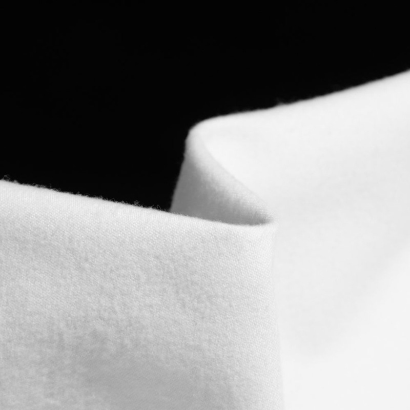 Inherent-Flame-Retardant-02693 Flame Retardant Brushed Polyester Fabric in White with Blackout for Stage Use and Bulk Order Support | 280 g/m² | 150 cm | EN 13773 Class 1