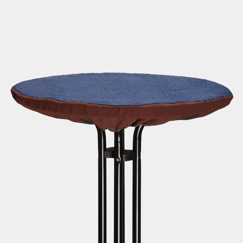 Begoodtex-Flammhemmendes Gewebe-07842 Flammhemmende, wasserdichte, gesteppte Cocktailtischdecke aus Polyester, Durchmesser 70 cm (rund), geeignet für Eventdekorationen | NFPA 701