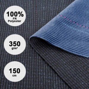 Tessuto di rivestimento in poliestere a coste ignifugo, 350 g/m², per divani commerciali, direttamente dalla fabbrica Tessuto ignifugo Begoodtex 07953 1