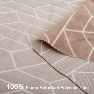 BS 5852 gecertificeerde vlamvertragende geometrische meubelstof 350 g/m² voor bankprojecten 4 Begoodtex vlamvertragende stof 08059 1