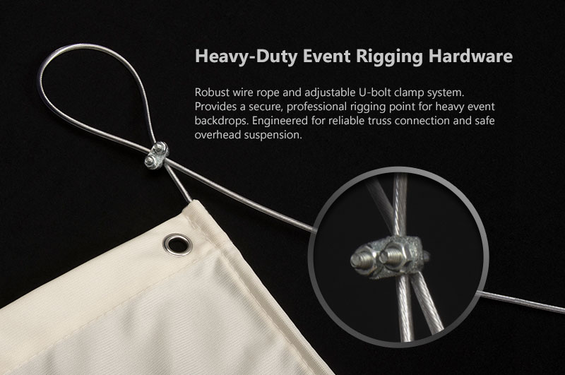 행사용 내재적 난연성 폴리에스터 배경막 (NFPA 701 글로벌 공급업체) 5 활동 배경 니트 커튼 10