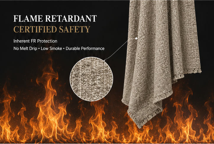 Tessuto ciniglia ignifugo 250 g/m² 150 cm per copriletto NFPA 701 Ordine all'ingrosso 4 BG 75 3