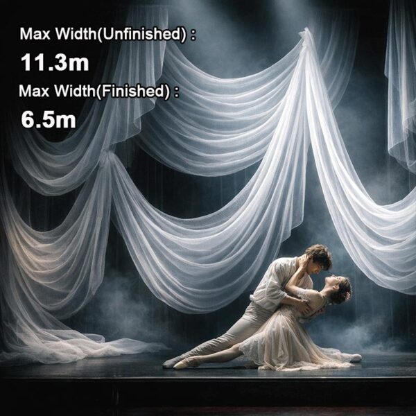 BG-F66 (3) Tessuto in poliestere ignifugo al 100% extra largo fino a 11,3 metri, NFPA 701, prezzo di fabbrica