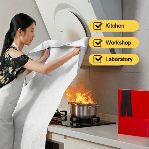 Feuerlöschdecke 2 Glasfaser-Feuerlöschdecke, Notfall-Sicherheitslöschmittel NFPA 701, Direkt vom Hersteller