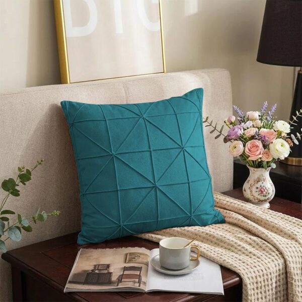 flame-retardant-velvet-throw-pillow-1 Permanent flame-retardant velvet throw pillow with geometric patterns