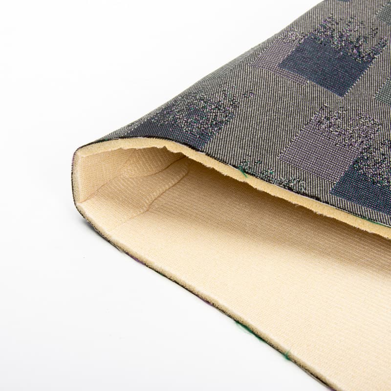 Begoodtex - Tissu ignifugé - 09696 Tissu polyester jacquard laminé mousse ignifugée pour sièges de train, disponible pour l'exportation | 410 g/m² | 150 cm