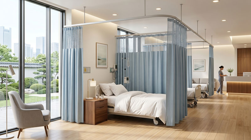 ¿Qué son las cortinas cubiculares? Soluciones de cortinas para hospitales que garantizan privacidad y seguridad 1 Cortinas cubiculares
