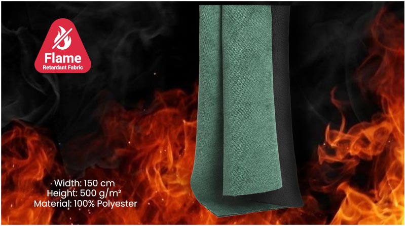 Vlamvertragende chenille flanel composiet gordijnstof 500 g/m² BS 5867-Type C Contract Textile Supply 3 Vlamvertragende chenille flanel composiet gordijnstof 06