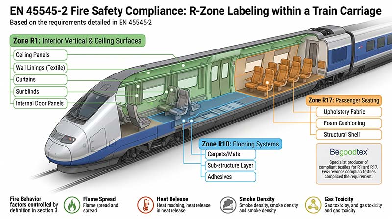 EN 45545-2: Railway Fire Safety Standards Explained 3 the R1 R10 and R17 zones for fire safety compliance