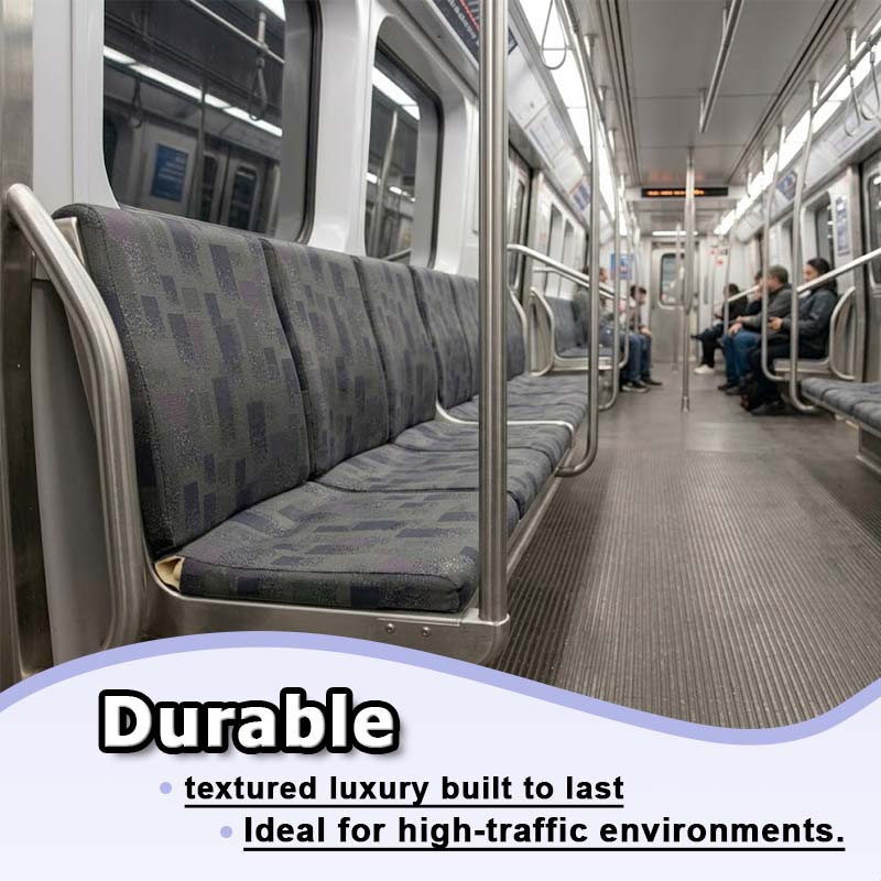 Tessuto jacquard laminato in schiuma ignifuga per sedili di treni BS 5852-Crib 5 Prezzo di fabbrica diretto 5 画板 5