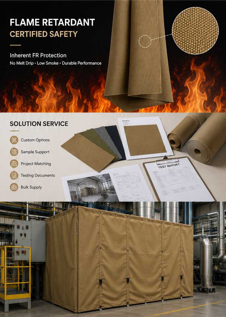 Flame Retardant Oxford Fabric NFPA 701 Wholesale for Outdoor Gear 3 BG 288 1 1