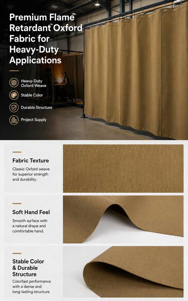 Flame Retardant Oxford Fabric NFPA 701 Wholesale for Outdoor Gear 2 BG 288 2 1