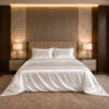 Satin Bedding Set (2) Flame Retardant Polyester Satin Bedding Set BS 5815 Certified Factory Direct