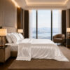 Satin Bedding Set (3) Flame Retardant Polyester Satin Bedding Set BS 5815 Certified Factory Direct