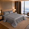 Satin Bedding Set 4 (1) Flame Retardant Polyester Satin Bedding Set BS 5815 Certified Factory Direct
