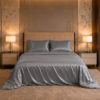 Satin Bedding Set 4 (2) Flame Retardant Polyester Satin Bedding Set BS 5815 Certified Factory Direct