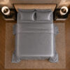 Satin Bedding Set 4 (4) Flame Retardant Polyester Satin Bedding Set BS 5815 Certified Factory Direct