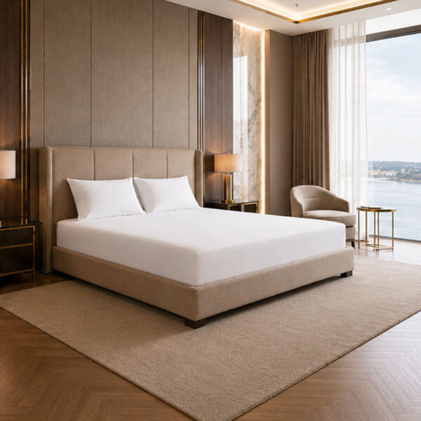 Sheet and pillowcase 2 (2) Inherent Flame Retardant Sheet Pillowcase Set NFPA 701 Compliant Hotel Bedding Wholesale Supply
