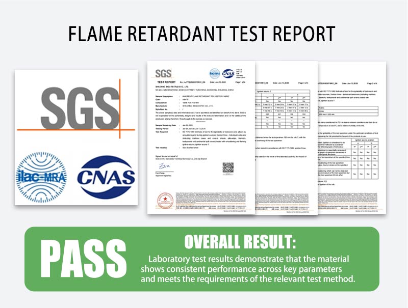 Flame Retardant Oxford Fabric NFPA 701 Wholesale for Outdoor Gear 4 Test Report