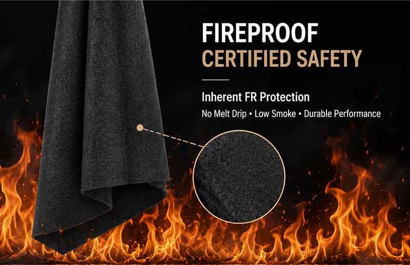 Inherent Flame Resistant Oxidized PAN Fabric 290 g/m² GRS Certified Factory Direct 4 FR OxidizedPAN Fabric 4