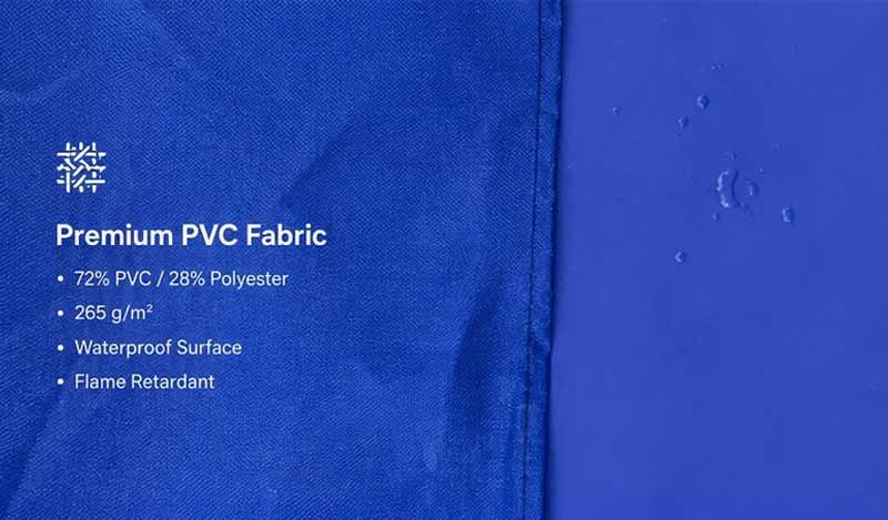 Grembiule in PVC ignifugo e poliestere, conforme allo standard OEKO-TEX 100, per uso commerciale e all'ingrosso. 3 pezzi Grembiule ignifugo 3 1