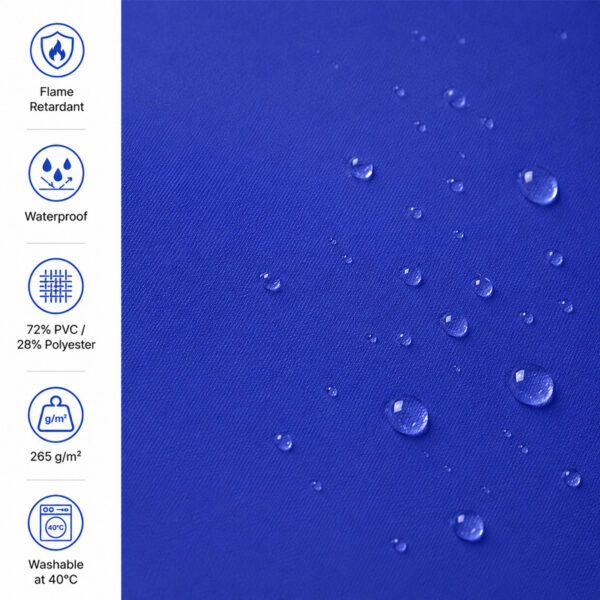 Grembiule ignifugo (3) Grembiule in PVC ignifugo e poliestere, conforme allo standard OEKO-TEX 100, per uso commerciale e all'ingrosso