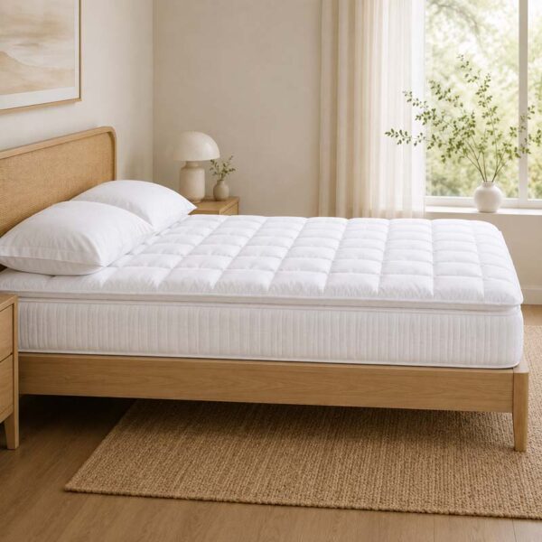 White Polyester Hotel Mattress Topper White Polyester Hotel Mattress Topper 200 g/m² OEKO-TEX Standard 100 Support OEM Project Supply