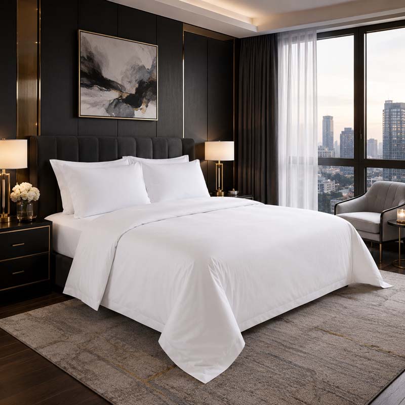 Inherent Flame Retardant Peach Skin Bedding Set (1) Bedding Set with Mildew Resistance and Flame Retardant Protection for Wholesale Supply | 90 × 200/160 × 200/200 × 220 cm | BS 5815