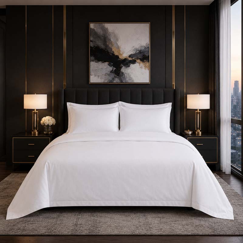 Inherent Flame Retardant Peach Skin Bedding Set (4) Bedding Set with Mildew Resistance and Flame Retardant Protection for Wholesale Supply | 90 × 200/160 × 200/200 × 220 cm | BS 5815