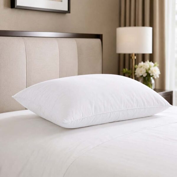Weißes Baumwoll-Daunentel Hotelkissen (2) Weißes, daunendichtes Hotelkissen austel , 1100 g, OEKO-TEX®-zertifiziert, Großhandel