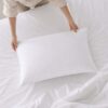 Weißes Baumwoll-Daunentel Hotelkissen (4) Weißes, daunendichtes Hotelkissen austel , 1100 g, OEKO-TEX®-zertifiziert, Großhandel