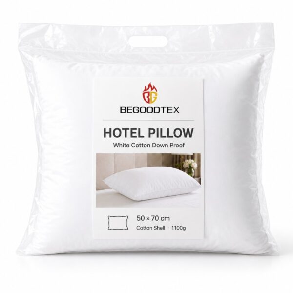 Weißes Baumwollkissentel Weißes, daunendichtes Hotelkissen austel , 1100 g, OEKO-TEX®-zertifiziert, Großhandel