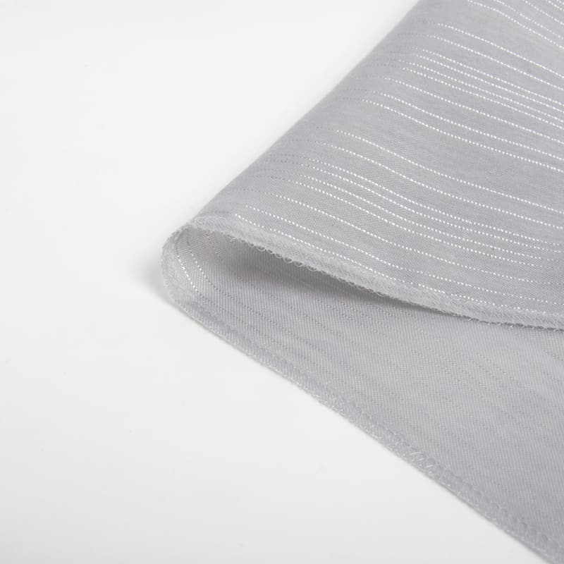 begoodtex-flame-retardant-sheer-fabric-bg-327-02 قماش ستائر شفاف مخطط باللونين الأبيض والرمادي، مقاوم للهب، مناسب لستائرtel