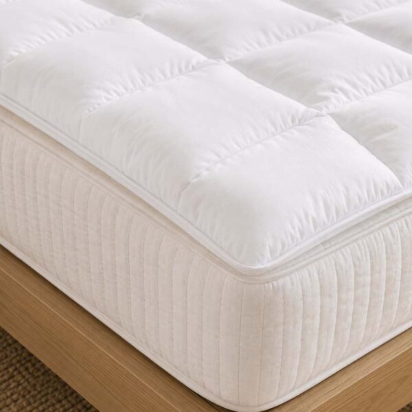 White Polyester Hotel Mattress Topper White Polyester Hotel Mattress Topper 200 g/m² OEKO-TEX Standard 100 Support OEM Project Supply