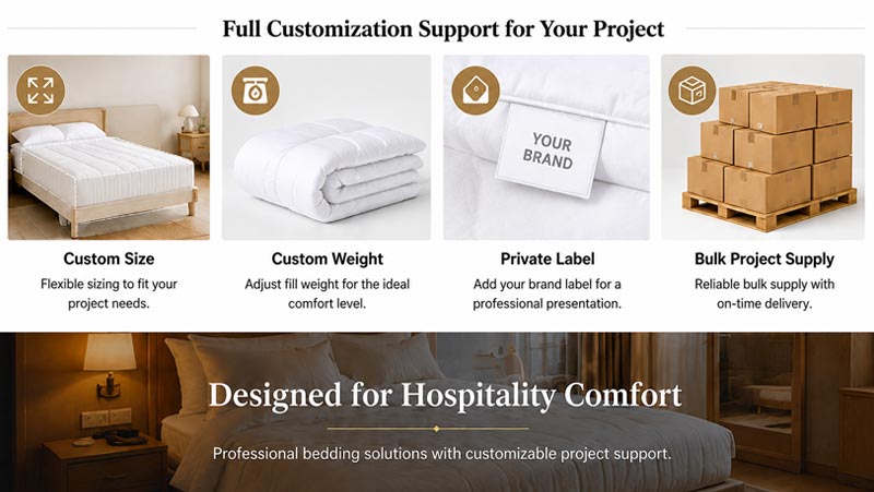White Polyester Hotel Mattress Topper 200 g/m² OEKO-TEX Standard 100 Support OEM Project Supply 5 详情页 03