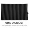Cortina opaca ignífuga Begoodtex-10 Cortina corta opaca ignífuga para ventanas pequeñas, 90% de bloqueo de luz, poliéster, plisada, suministro personalizado
