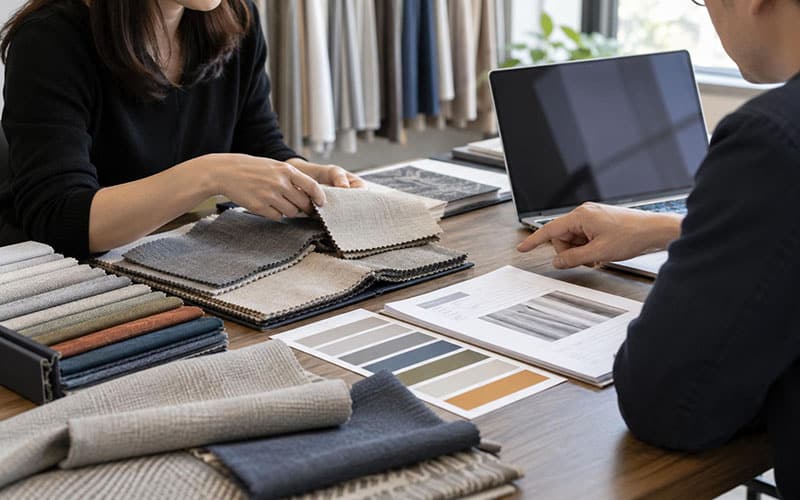 Flame Retardant Fabric Procurement & Supplier Selection Guide: 2026 Safety Compliance & Supply Chain Transition 8 B2B project swatches and technical documentation (illustrative). Specific sample policies, freight charges, and available reports are subject to project discussion